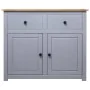 Gray Panama style solid pine wood sideboard 93x40x80 cm by vidaXL, Sideboards - Ref: Foro24-282698, Price: 158,96 €, Discount: %