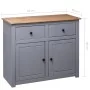 Aparador de madera maciza pino estilo Panamá gris 93x40x80 cm de vidaXL, Aparadores - Ref: Foro24-282698, Precio: 158,96 €, D...