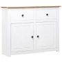 Massiver Kiefernholz-Sideboard im Panama-Stil, weiß, 93x40x80 cm. von vidaXL, Sideboards - Ref: Foro24-282699, Preis: 221,73 ...