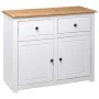 Aparador de madera maciza pino estilo Panamá blanco 93x40x80 cm de vidaXL, Aparadores - Ref: Foro24-282699, Precio: 221,73 €,...