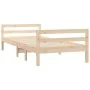 Estructura de cama madera maciza de pino 75x190 cm de vidaXL, Camas y somieres - Ref: Foro24-821639, Precio: 94,62 €, Descuen...
