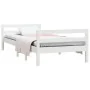 Estructura de cama madera maciza de pino blanco 75x190 cm de vidaXL, Camas y somieres - Ref: Foro24-821640, Precio: 128,84 €,...
