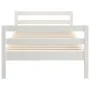 Estructura de cama madera maciza de pino blanco 75x190 cm de vidaXL, Camas y somieres - Ref: Foro24-821640, Precio: 128,84 €,...