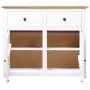 Aparador de madera maciza pino estilo Panamá blanco 93x40x80 cm de vidaXL, Aparadores - Ref: Foro24-282699, Precio: 221,73 €,...