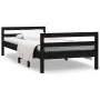 Estructura de cama madera maciza de pino negro 75x190 cm de vidaXL, Camas y somieres - Ref: Foro24-821643, Precio: 83,57 €, D...