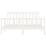 Estructura de cama madera maciza de pino blanco 200x200 cm de vidaXL, Camas y somieres - Ref: Foro24-3107049, Precio: 154,94 ...