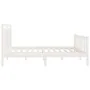 Estructura de cama madera maciza de pino blanco 200x200 cm de vidaXL, Camas y somieres - Ref: Foro24-3107049, Precio: 154,94 ...