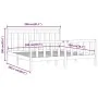 Estructura de cama madera maciza de pino blanco 200x200 cm de vidaXL, Camas y somieres - Ref: Foro24-3107049, Precio: 154,94 ...