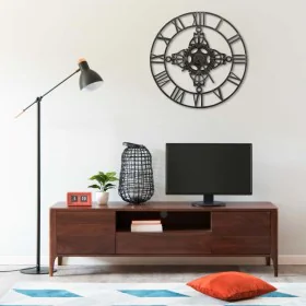 Reloj de pared de metal plateado 78 cm de vidaXL, Relojes de pared - Ref: Foro24-321457, Precio: 76,38 €, Descuento: %