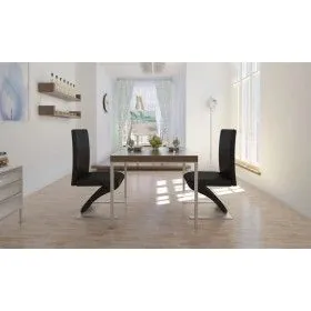 Sillas de comedor 2 unidades cuero sintético negro de vidaXL, Sillas de comedor - Ref: Foro24-240042, Precio: 250,13 €, Descu...