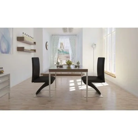 Esszimmerstühle 2 Einheiten aus schwarzem Kunstleder von vidaXL, Essstühle - Ref: Foro24-240042, Preis: 250,13 €, Rabatt: %