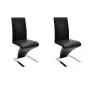 Sillas de comedor 2 unidades cuero sintético negro de vidaXL, Sillas de comedor - Ref: Foro24-240042, Precio: 250,13 €, Descu...