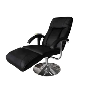 Sillón de masaje de cuero sintético negro de vidaXL, Sillones de masaje eléctricos - Ref: Foro24-240064, Precio: 227,20 €, De...