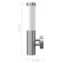 Lámpara de pared RVS para interior y exterior impermeable de vidaXL, Iluminación de exterior - Ref: Foro24-40370, Precio: 22,...