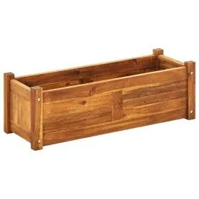 Acacia wood flowerbed 76x27.6x25 cm by vidaXL, Pots and planters - Ref: Foro24-41771, Price: 67,43 €, Discount: %
