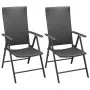 Sillas de jardín apilables 2 unidades ratán sintético negro de vidaXL, Sillas de jardín - Ref: Foro24-42796, Precio: 138,32 €...