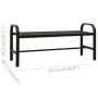 Gartenbank aus Stahl und WPC schwarz 124,5 cm von vidaXL, Gartenbänke - Ref: Foro24-317137, Preis: 110,26 €, Rabatt: %
