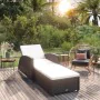 Tumbona con cojín ratán sintético blanco crema by vidaXL, Loungers - Ref: Foro24-317177, Price: 190,14 €, Discount: %
