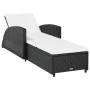 Tumbona con cojín ratán sintético blanco crema by vidaXL, Loungers - Ref: Foro24-317177, Price: 190,14 €, Discount: %