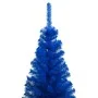 Árbol de Navidad preiluminado con luces y bolas azul 210 cm de vidaXL, Arboles de navidad - Ref: Foro24-3077682, Precio: 99,4...