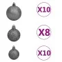 Árbol de Navidad preiluminado con luces y bolas azul 210 cm de vidaXL, Arboles de navidad - Ref: Foro24-3077682, Precio: 99,4...