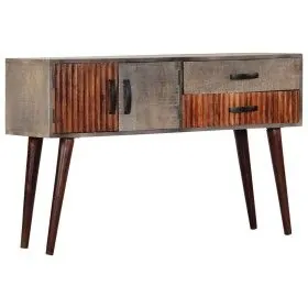 Konsolentisch aus massivem grauem Mangoholz, 120 x 35 x 75 cm von vidaXL, Seitentische - Ref: Foro24-282742, Preis: 213,61 €,...