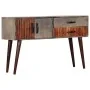 Solid gray mango wood console table 120x35x75 cm by vidaXL, Side tables - Ref: Foro24-282742, Price: 213,61 €, Discount: %