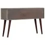 Mesa consola de madera maciza de mango gris 120x35x75 cm de vidaXL, Mesas auxiliares - Ref: Foro24-282742, Precio: 213,61 €, ...