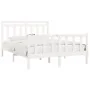Estructura de cama de madera maciza de pino blanco 160x200 cm de vidaXL, Camas y somieres - Ref: Foro24-3107039, Precio: 141,...