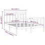 Estructura de cama de madera maciza de pino blanco 160x200 cm de vidaXL, Camas y somieres - Ref: Foro24-3107039, Precio: 141,...