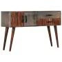 Solid gray mango wood console table 120x35x75 cm by vidaXL, Side tables - Ref: Foro24-282742, Price: 213,61 €, Discount: %