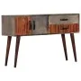 Solid gray mango wood console table 120x35x75 cm by vidaXL, Side tables - Ref: Foro24-282742, Price: 213,61 €, Discount: %